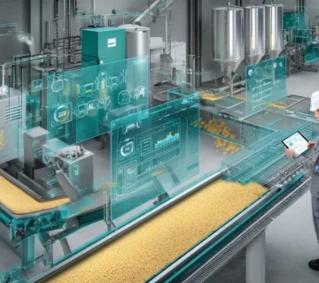 نمایی صنعتی از فیدمیل با لودسل و بلت‌اسکیل متصل به کنترل سرعت فیدر برای کاهش مصرف برق و انرژی ویژه kWh/ton