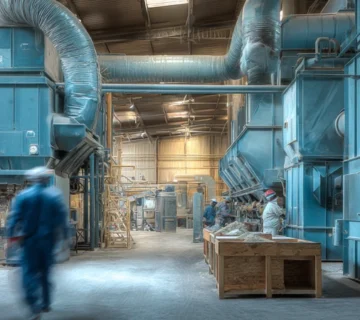 تعویض فیلترهای صنعتی و ارتقای سیستم مکش در بخش پلتینگ کارخانه خوراک دام برای بهبود کیفیت هوای پلتینگ